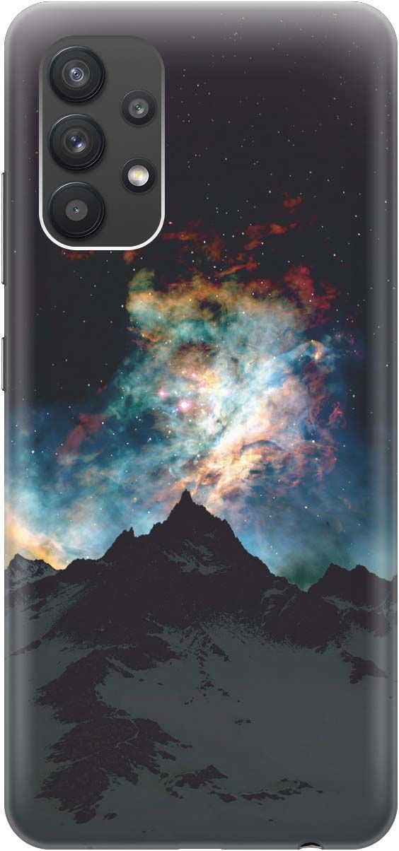 

Силиконовый чехол на Samsung Galaxy A32 с принтом "Горы и звезды", Синий;черный, 381