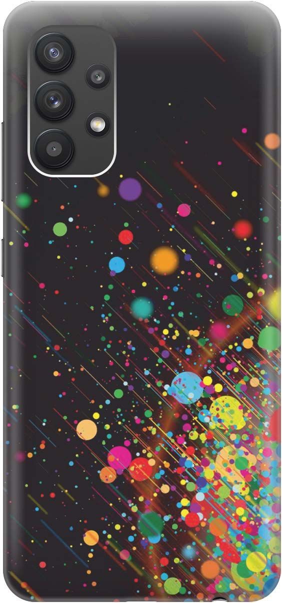 

Силиконовый чехол на Samsung Galaxy A32 с принтом "Яркое настроение", Зеленый;красный, 381