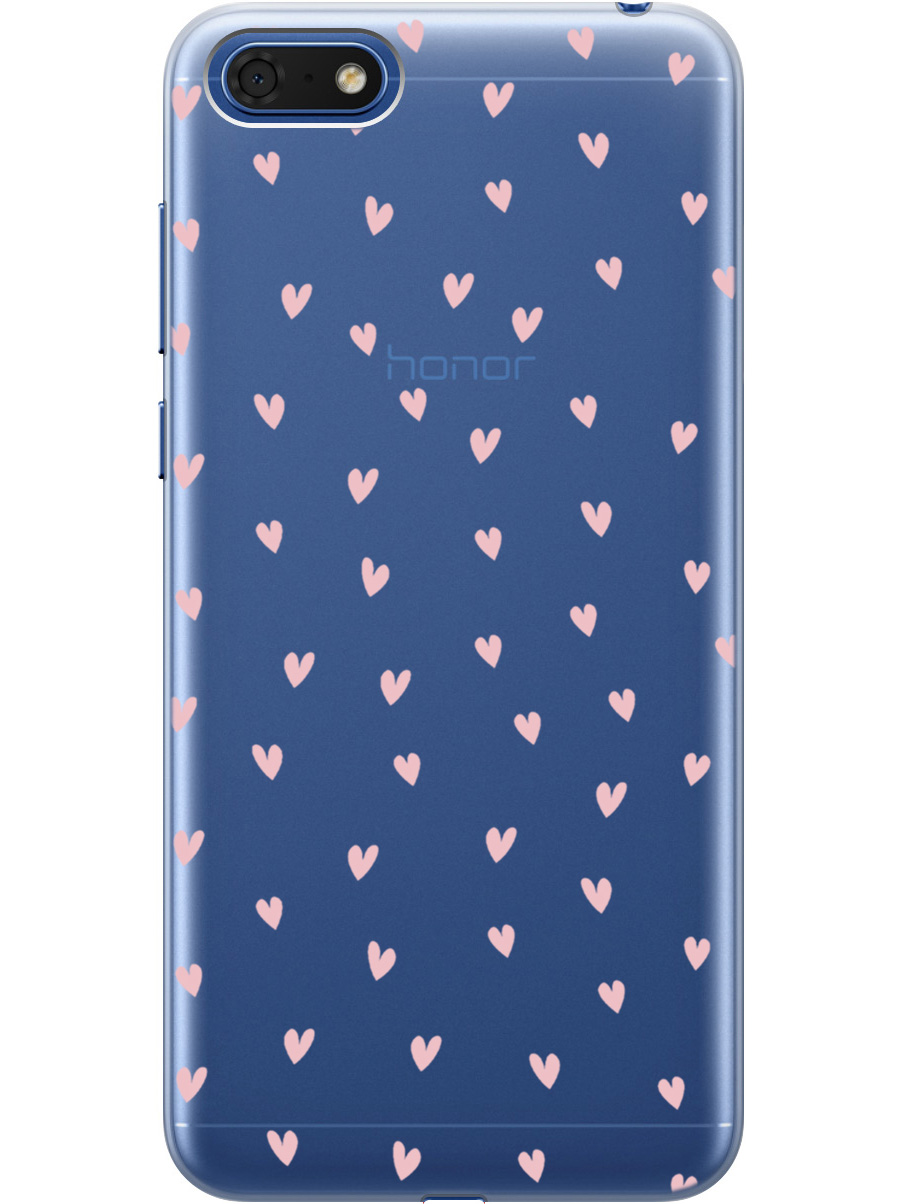 

Силиконовый чехол на Honor 7A/7S, Huawei Y5 (2018)/Y5 Prime (2018) с принтом 872674, Прозрачный;розовый, 717872991