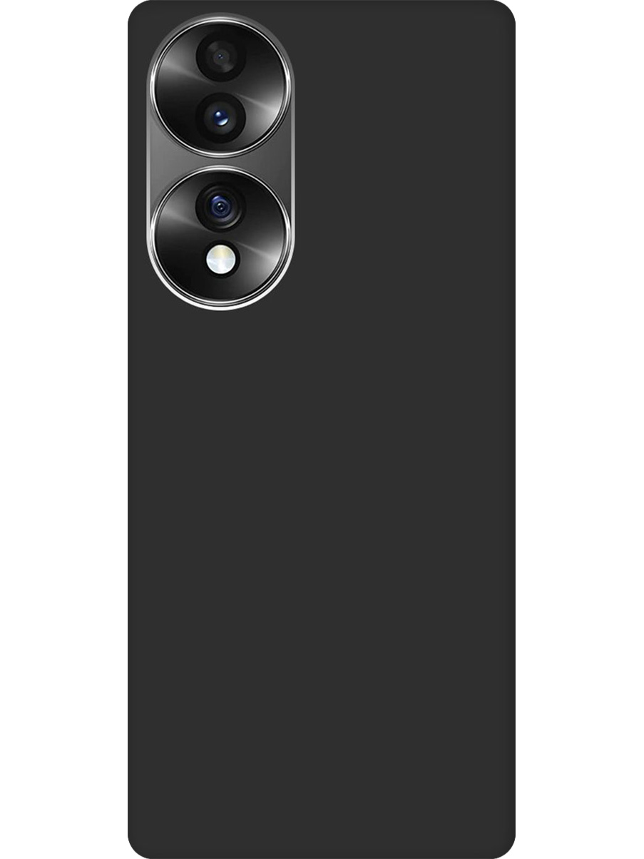 

Силиконовый чехол на Honor 70 матовый черный, 740189213