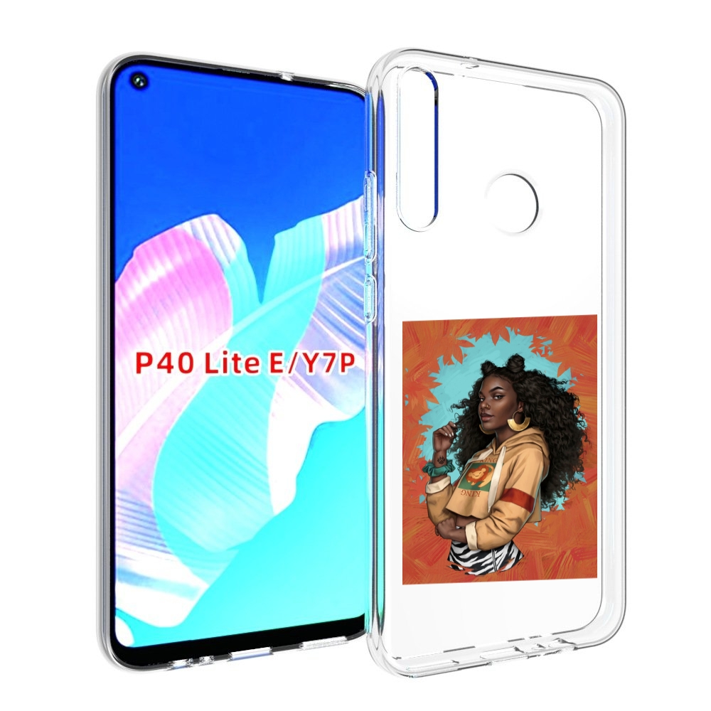 

Чехол бампер MyPads темная-девушка женский для Huawei P40 Lite E, Прозрачный, Tocco