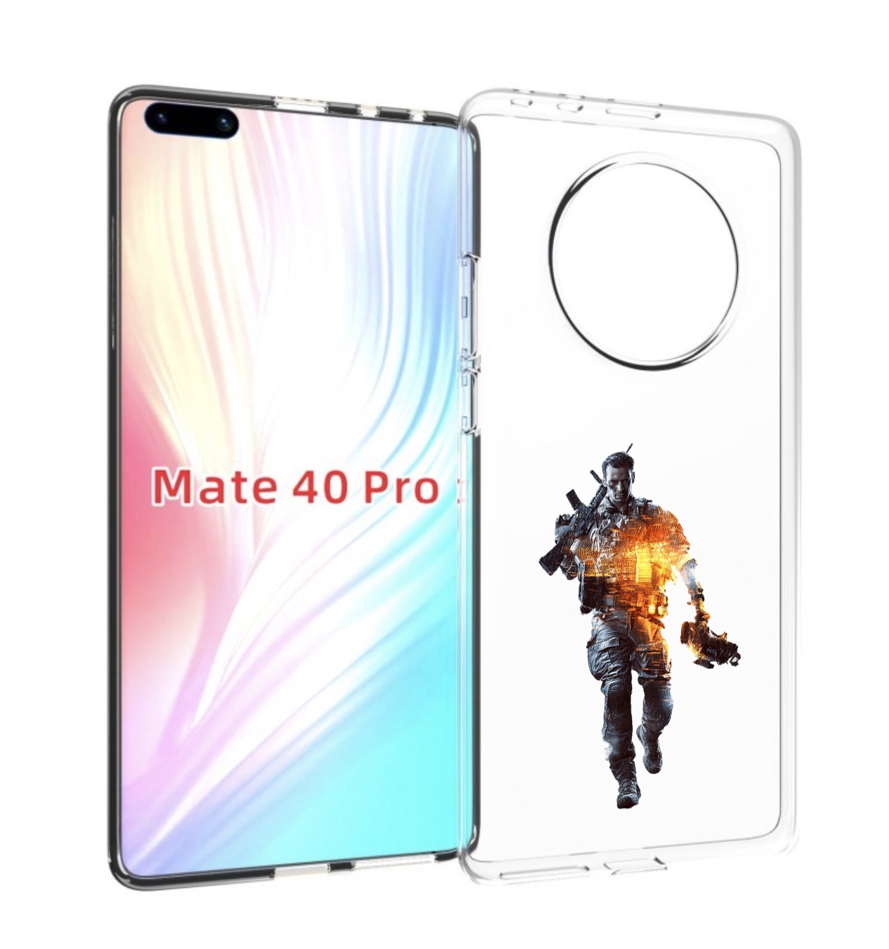

Чехол MyPads Battlefield-4 мужской для Huawei Mate 40 Pro (NOH-NX9), Прозрачный, Tocco