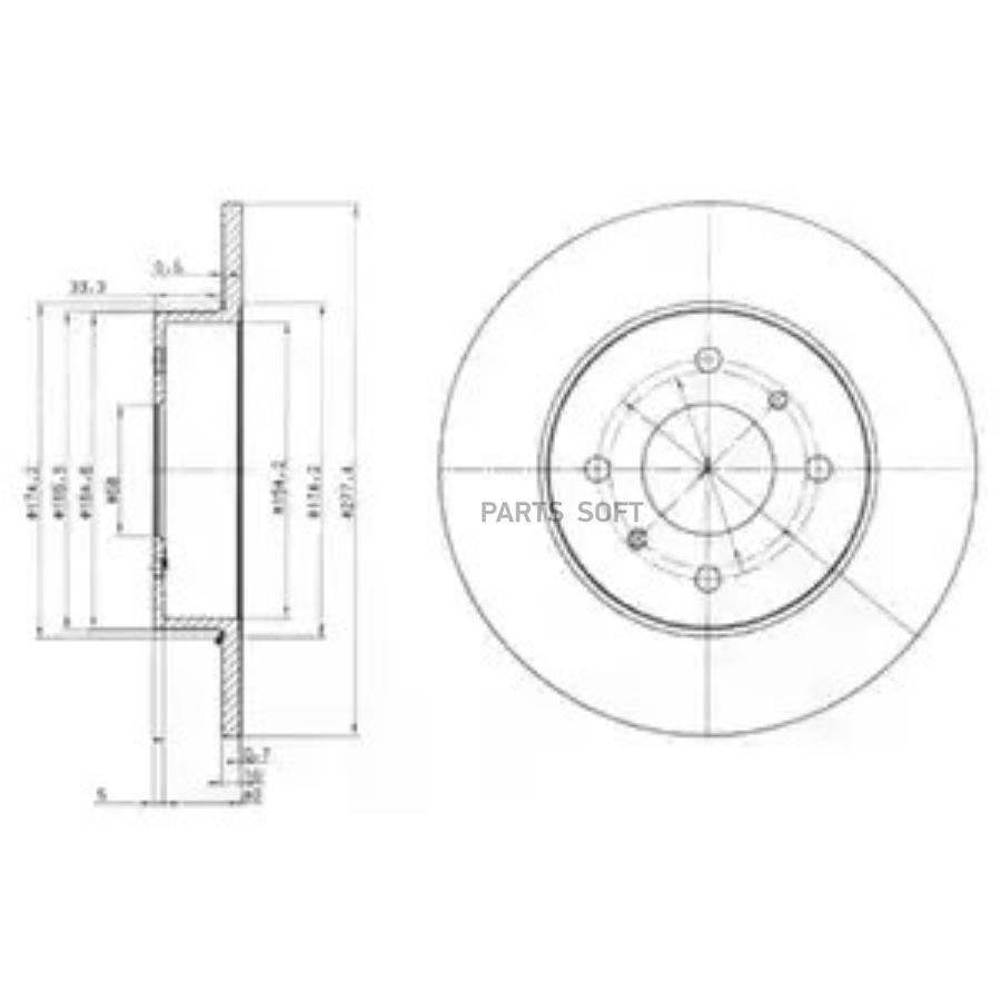 

Тормозной диск DELPHI BG3764