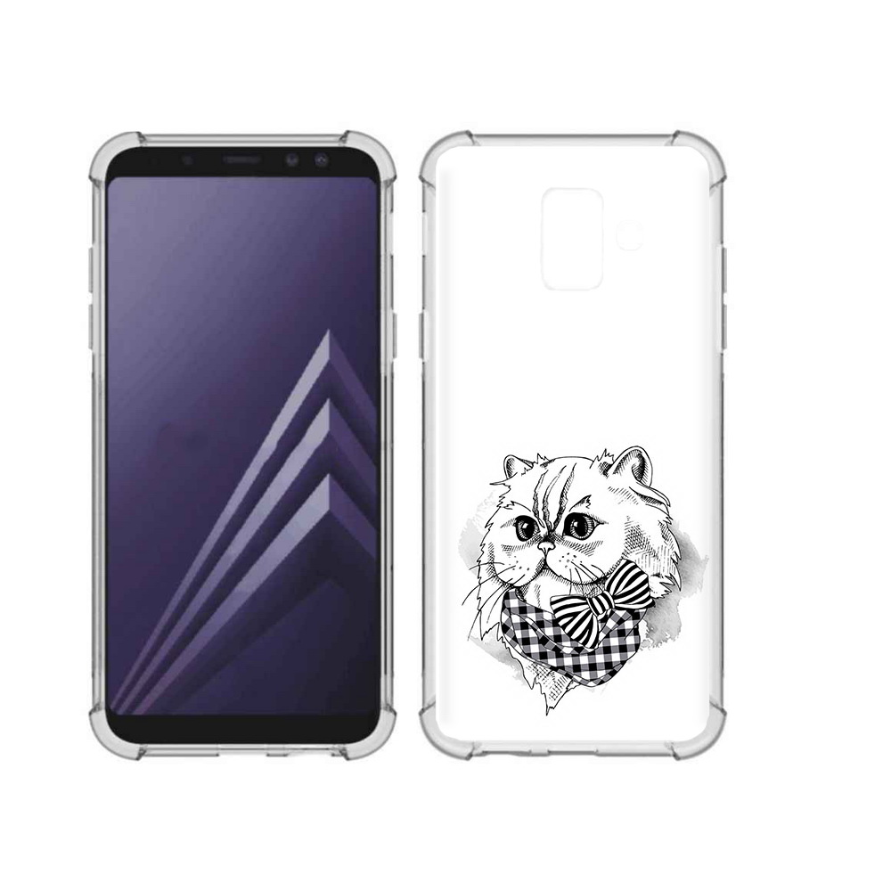 Чехол MyPads Tocco для Samsung Galaxy A6 (2018) нарисованная красивая кошечка