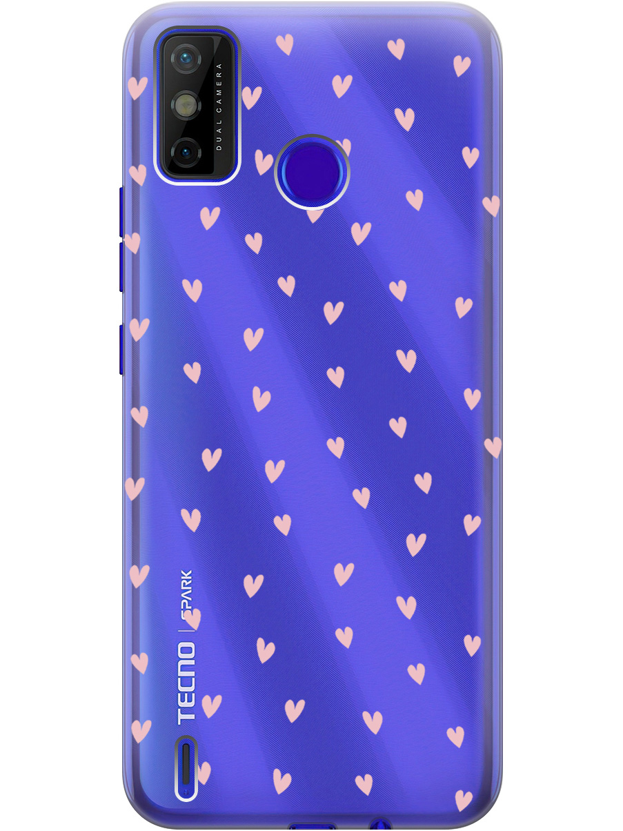 

Силиконовый чехол на Tecno Spark 6 Go с принтом "Розовые сердечки" прозрачный, Прозрачный;розовый, 741735691