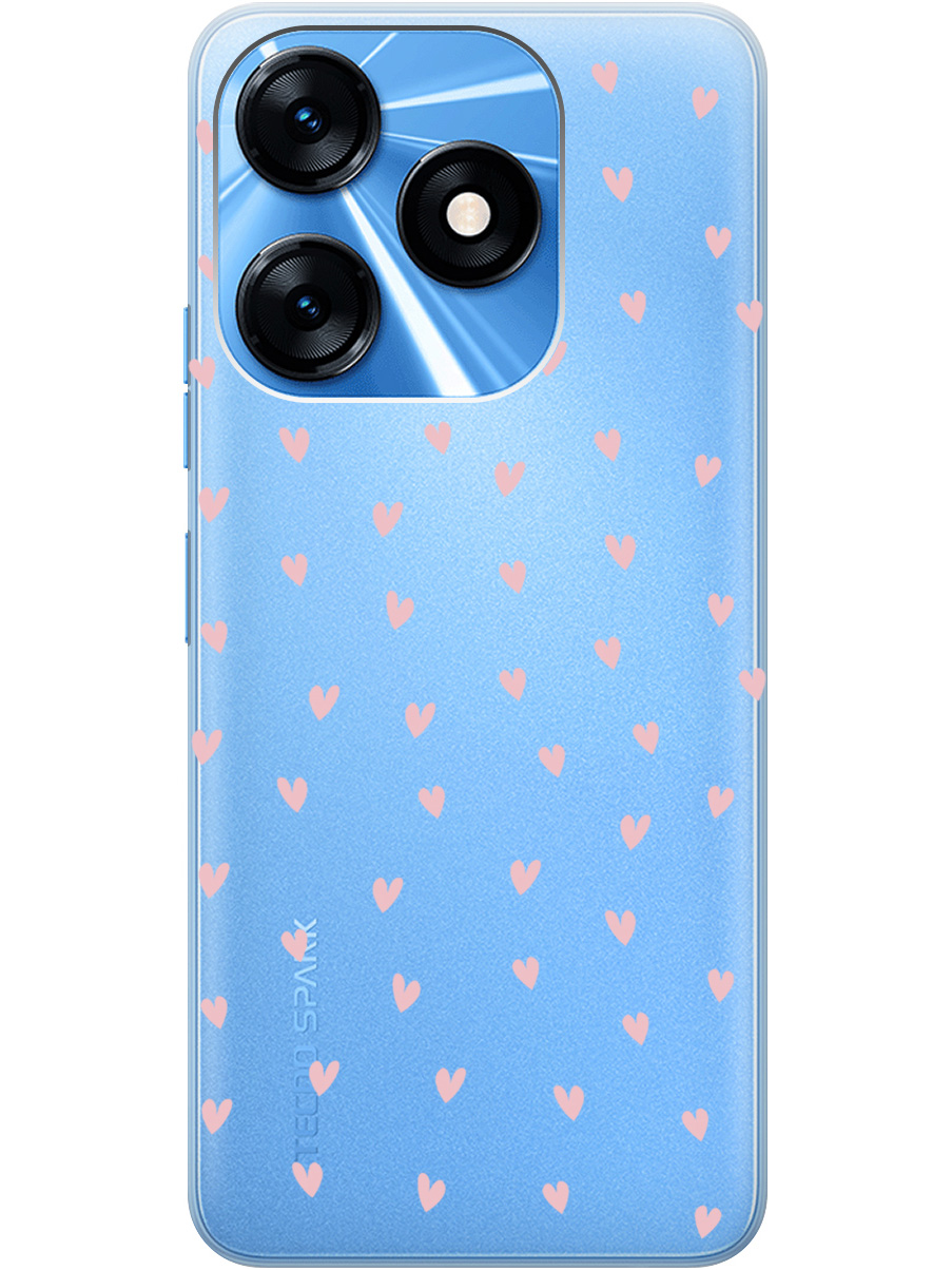 

Силиконовый чехол на Tecno Spark 10 / 10C с принтом "Розовые сердечки" прозрачный, Прозрачный;розовый, 769297891