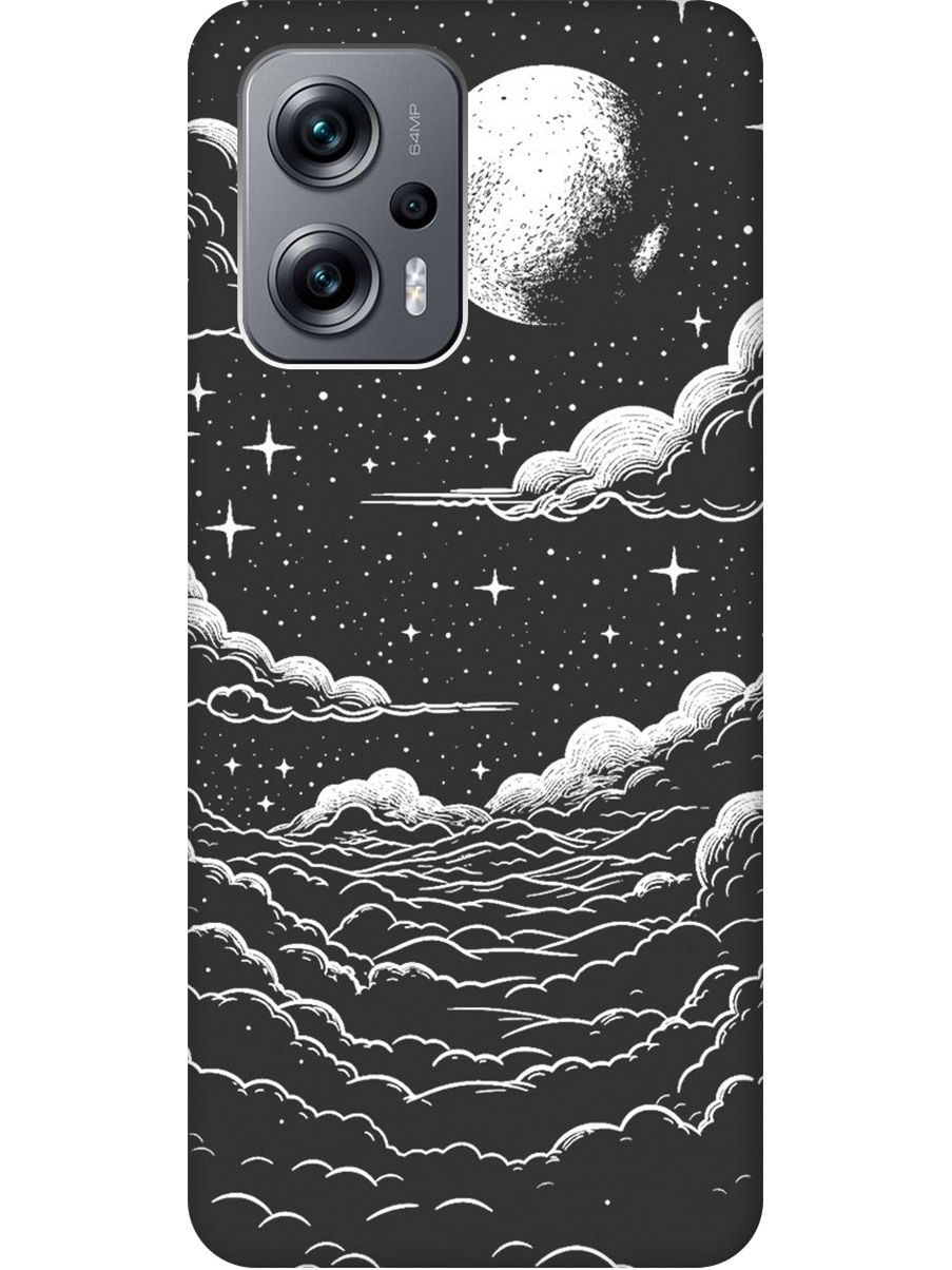 

Силиконовый чехол на Poco X4 GT, Xiaomi Redmi Note 11T Pro/11T Pro+ с принтом 906607, Черный;белый, 740187741