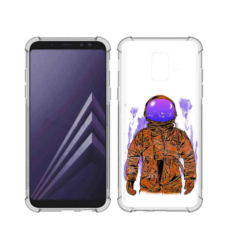 

Чехол MyPads Tocco для Samsung Galaxy A6 (2018) нарисованный мужчина в скафандре, Прозрачный, Tocco