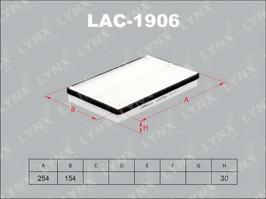 

Lac-1906_Фильтр Салона Lada Kalina 1.4-1.6 04> Lynxauto Lac1906