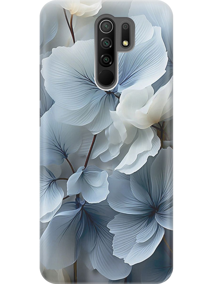 

Силиконовый чехол на Xiaomi Redmi 9 с принтом "Бежево-голубые цветы", Прозрачный;бежевый;голубой, 723276722
