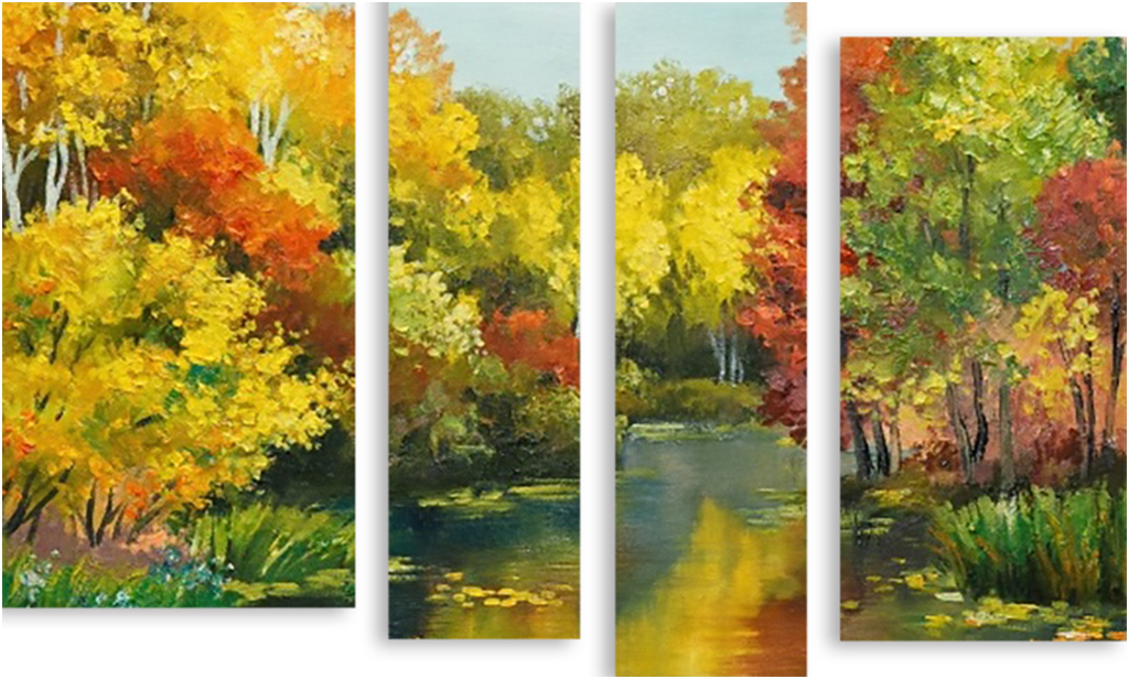 

Картина модульная на холсте Модулка Осенние краски 90x62 см, 2739