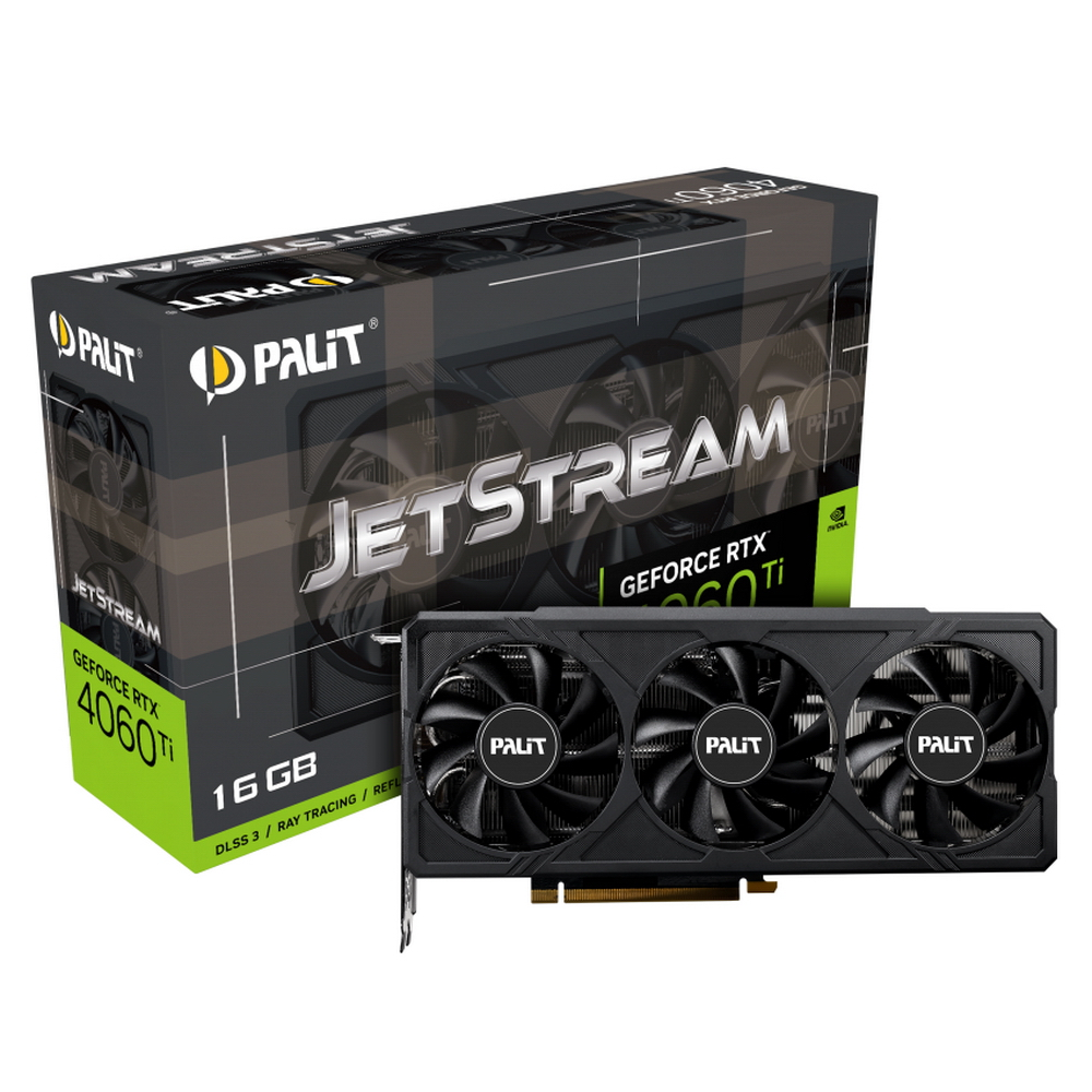 Видеокарта Palit NVIDIA RTX4060Ti JETSTREAM 16GB (NE6406T019T1-1061J)