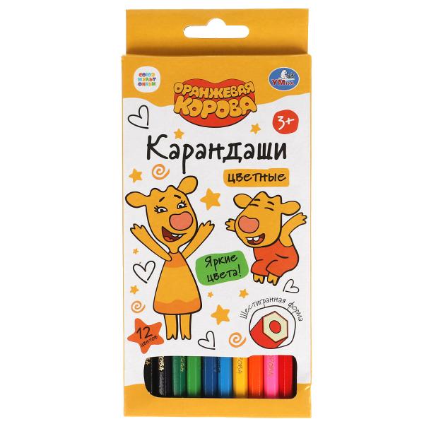 

Цветные карандаши Умка Оранжевая Корова 12цв шестигранные