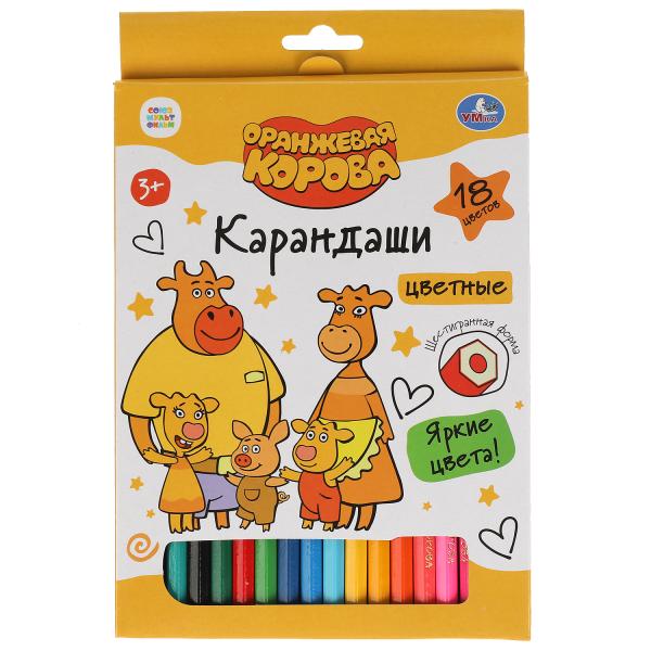 

Цветные карандаши Умка Оранжевая Корова 18цв шестигранные 20*8 шт