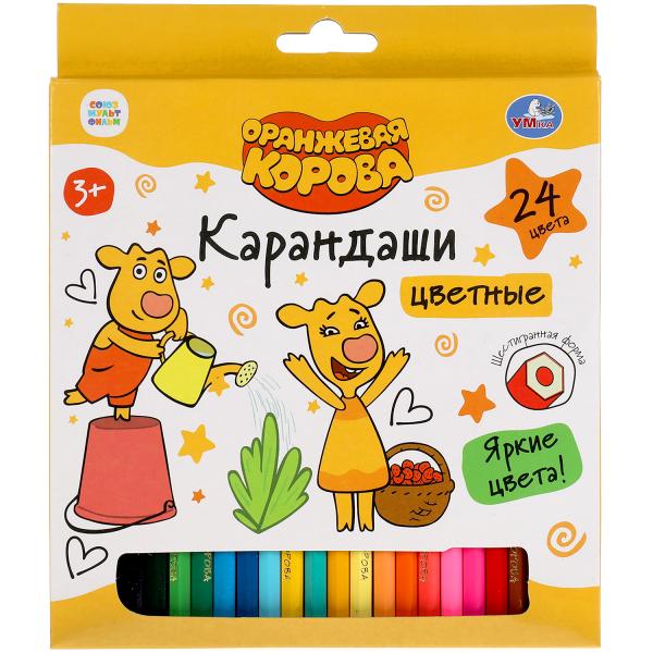 

Цветные карандаши Умка Оранжевая Корова 24цв шестигранные 20*6 шт