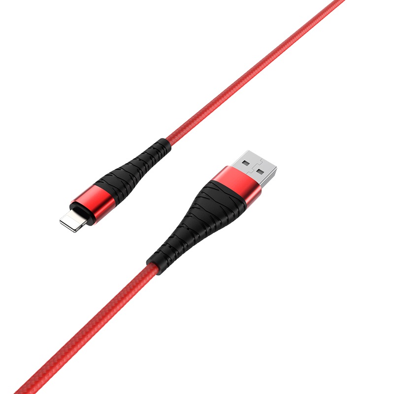 

Дата-кабель USB универсальный Lightning Borofone BX32 Munificent (5A) (красный)