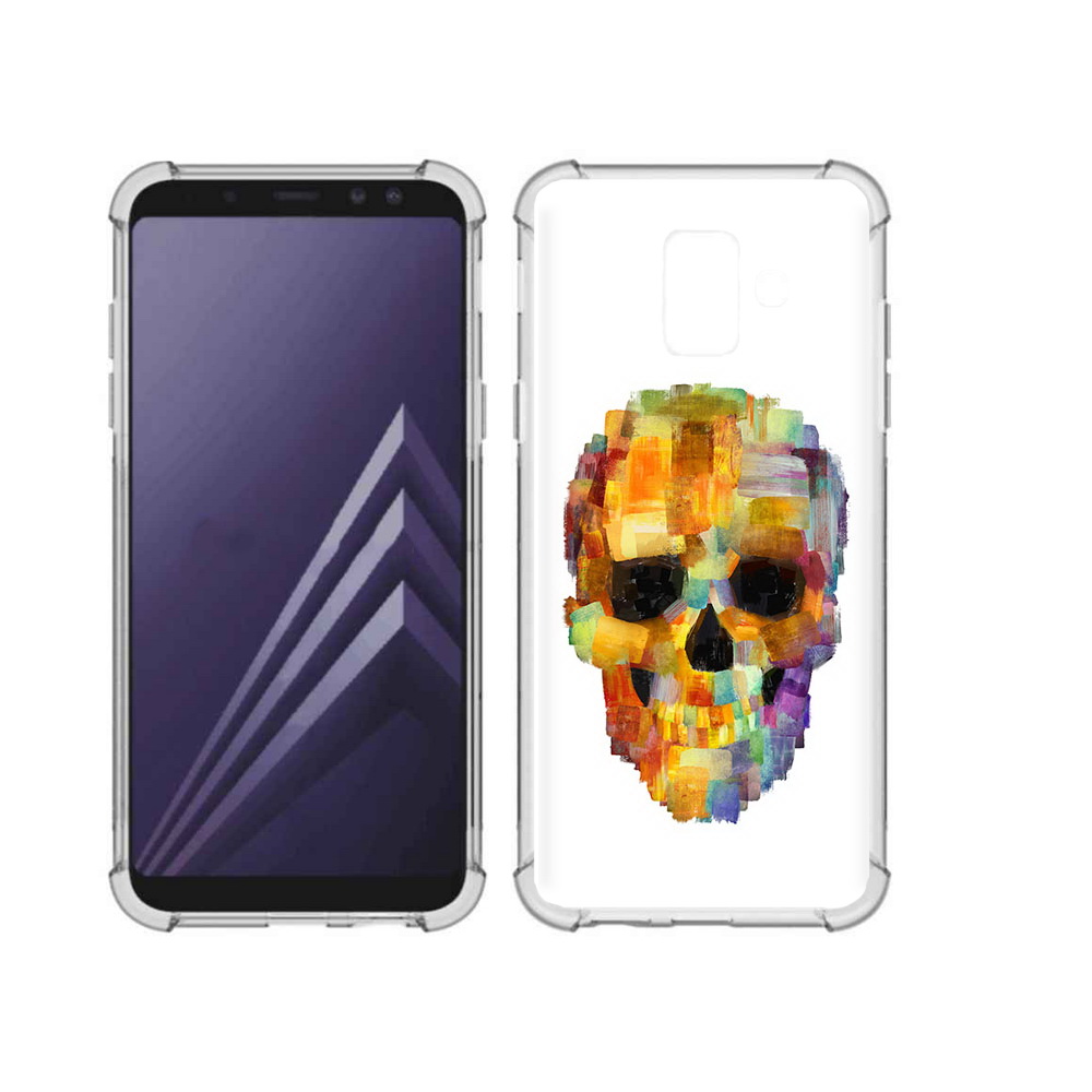 

Чехол MyPads Tocco для Samsung Galaxy A6 (2018) нарисованный череп (PT111558.582.516), Прозрачный, Tocco