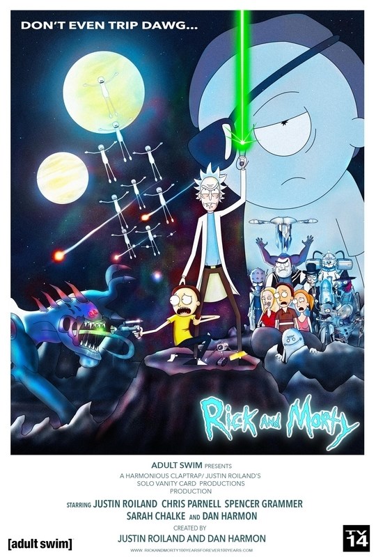 

Постер к мультфильму "Рик и Морти" (Rick and Morty) 50x70 см