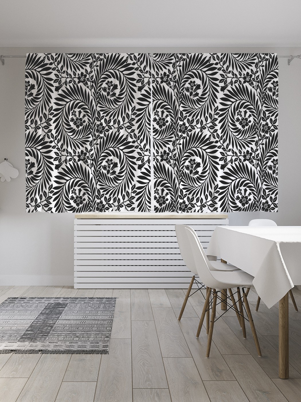 фото Шторы с фотопечатью joyarty "колонны с кольцевыми витками" из сатена, 290х180 см