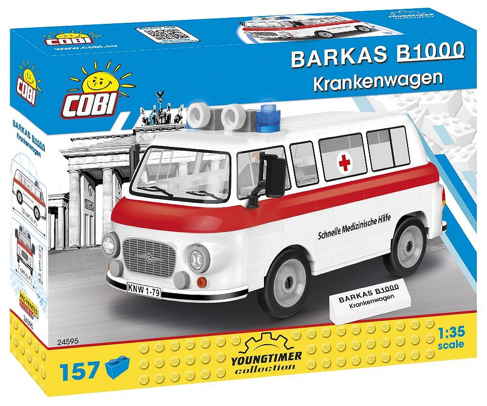 Конструктор COBI Скорая помощь Barkas B1000, арт.24595 конструктор cobi скорая помощь barkas b1000 арт 24595