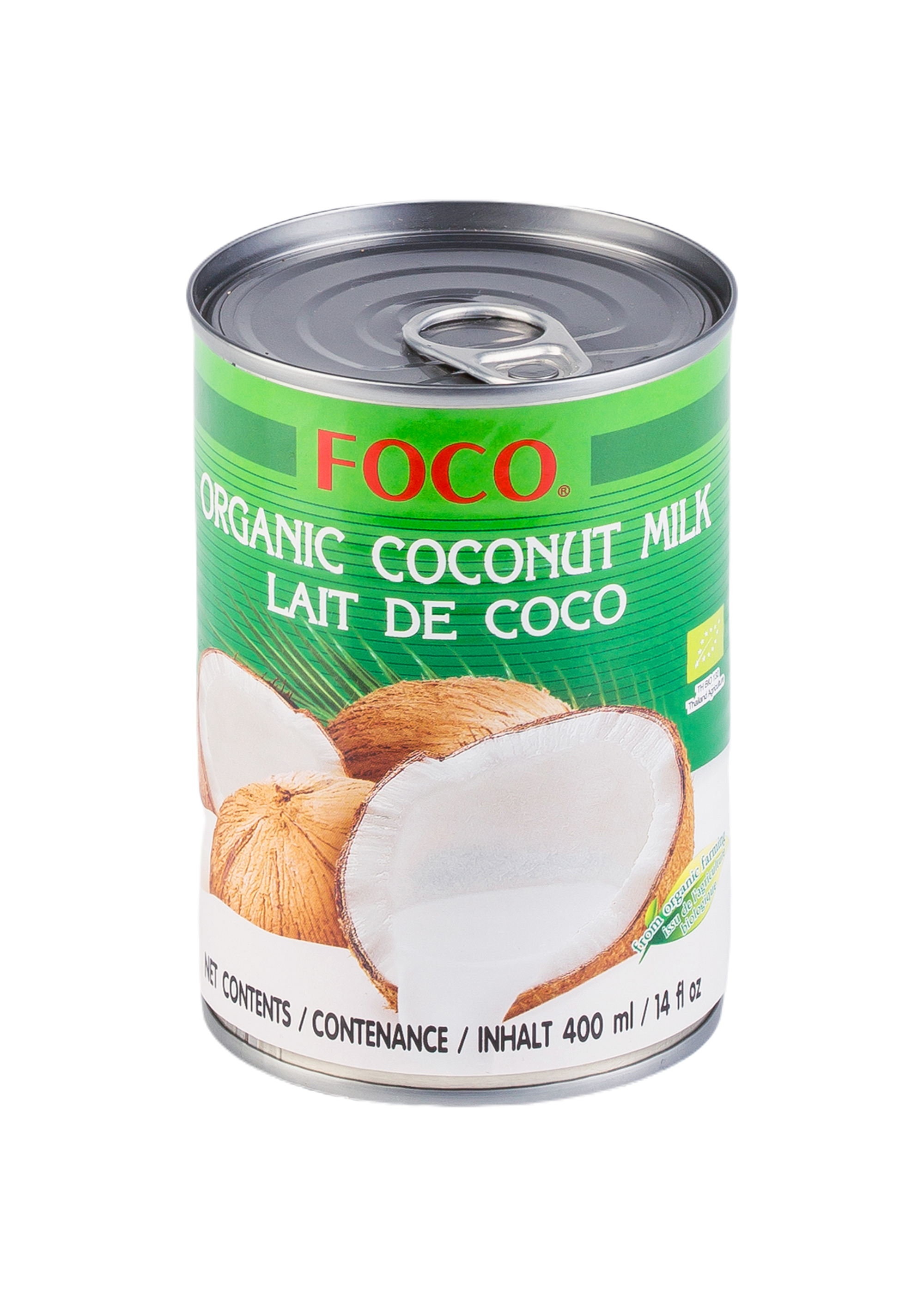 Кокосовое молоко - ORGANIC - FOCO- (10-12%) 400 мл, ж/б