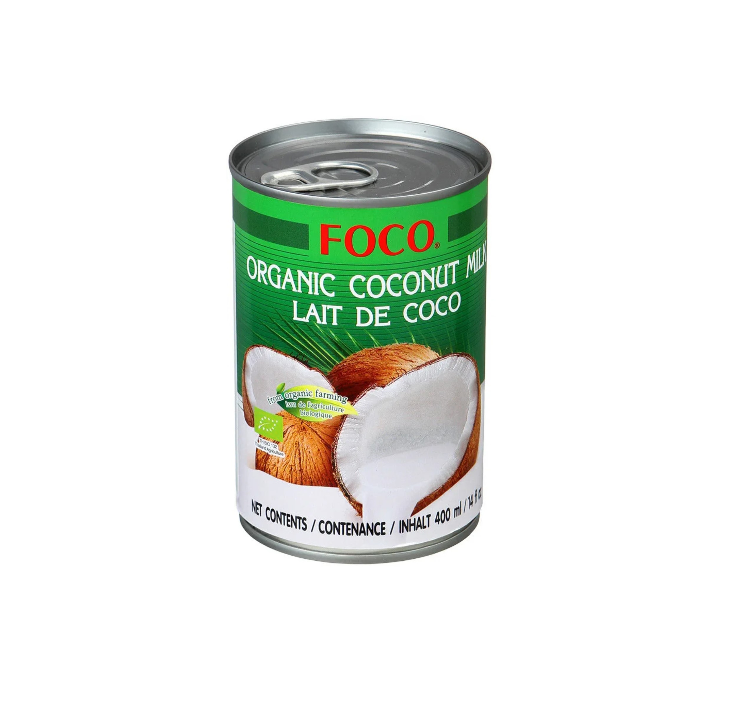 фото Органическое кокосовое молоко foco organic 10-12% 400 г