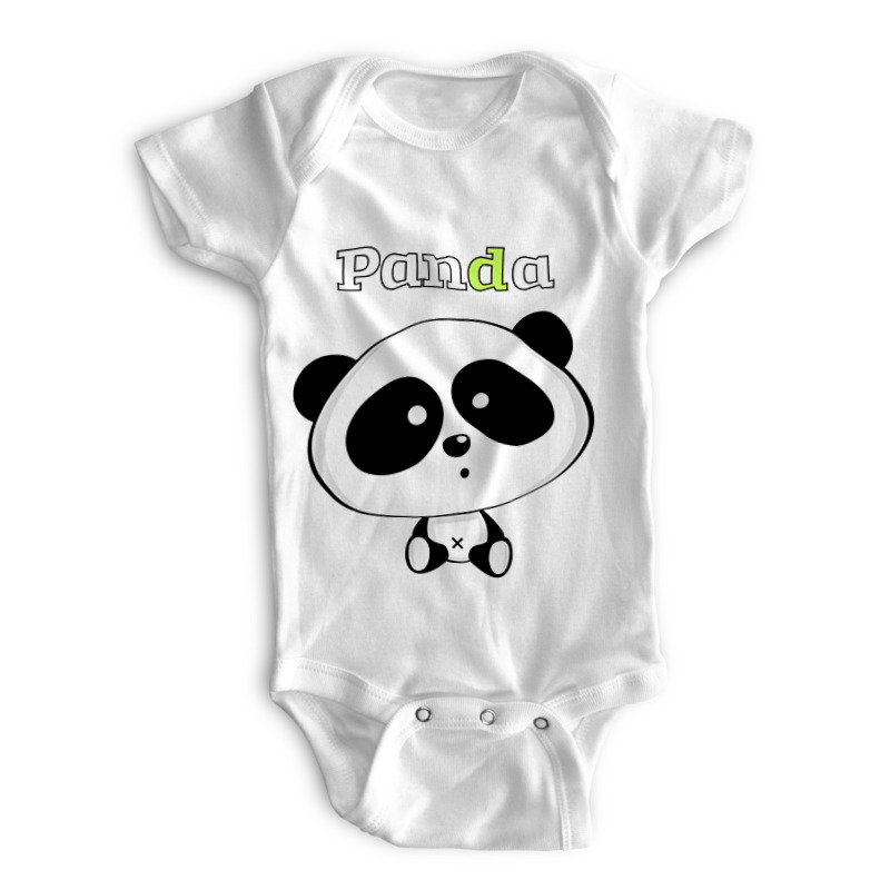 

Боди детское Printio Panda белый р. 80, Panda