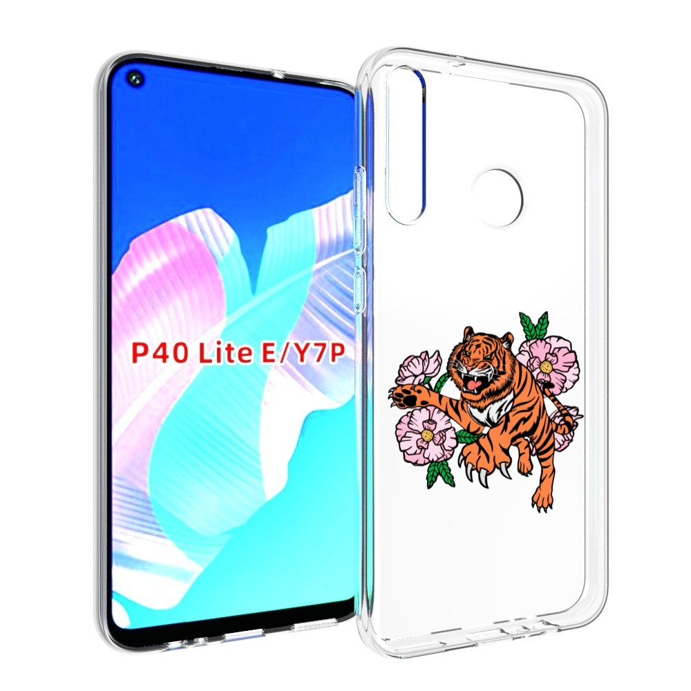 

Чехол бампер MyPads тигры-цветочные для Huawei P40 Lite E, Прозрачный, Tocco
