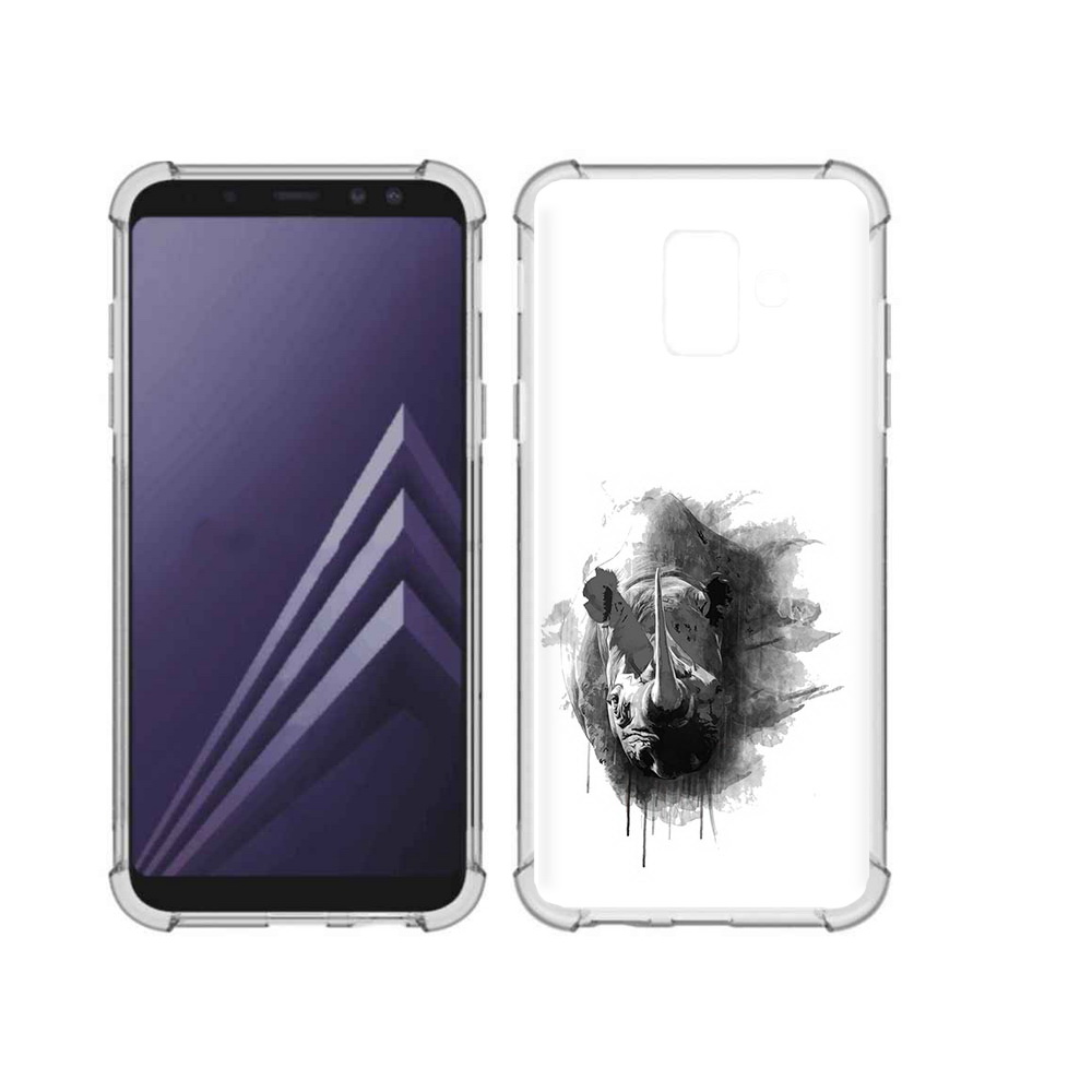 

Чехол MyPads Tocco для Samsung Galaxy A6 (2018) носорог (PT111558.582.523), Прозрачный, Tocco