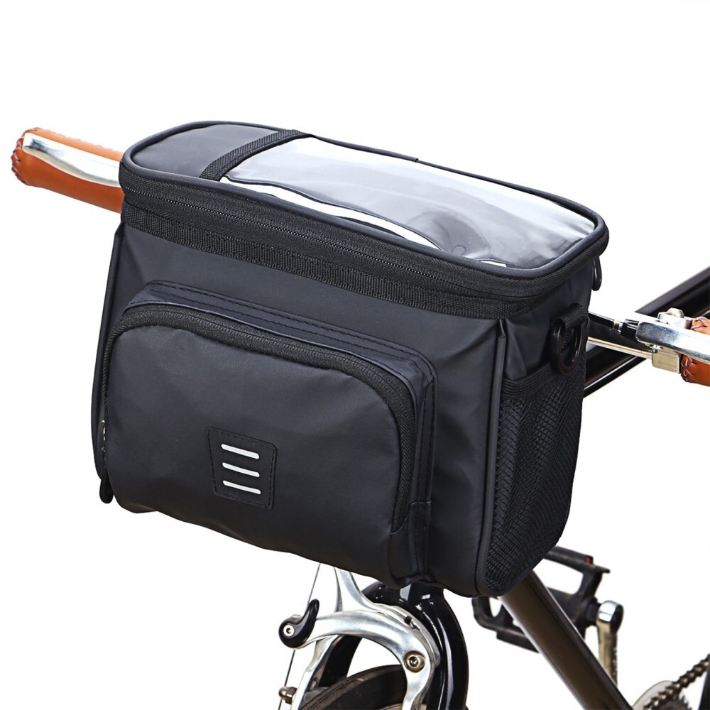 

Велосипедная сумка-холодильник с креплением на руль, черная, Черный, Bike Insulated Cooler Bag