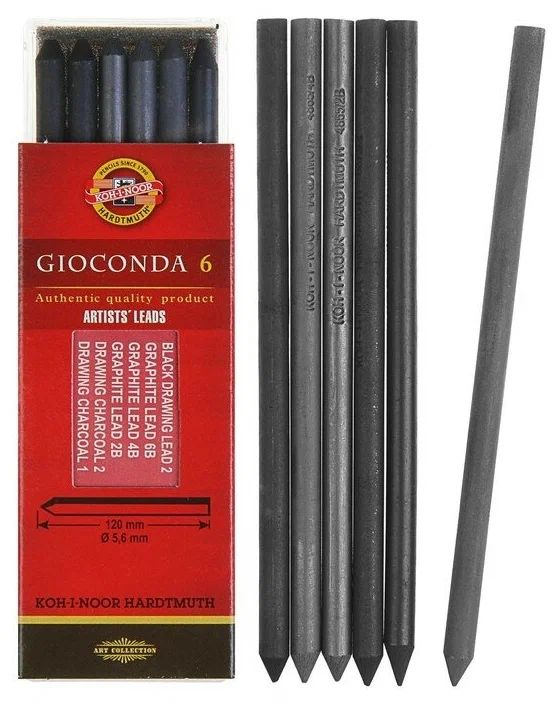 

Стержень для рисования Koh-I-Noor 4869 (II) Gioconda, 5,6 мм Koh-i-Noor, Серый