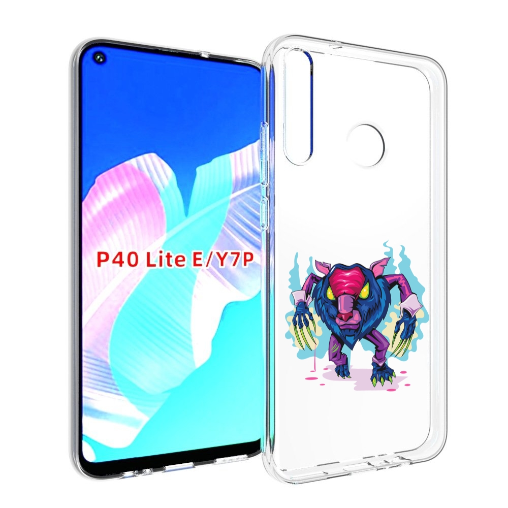 Чехол бампер MyPads фиолетовая-россомаха для Huawei P40 Lite E