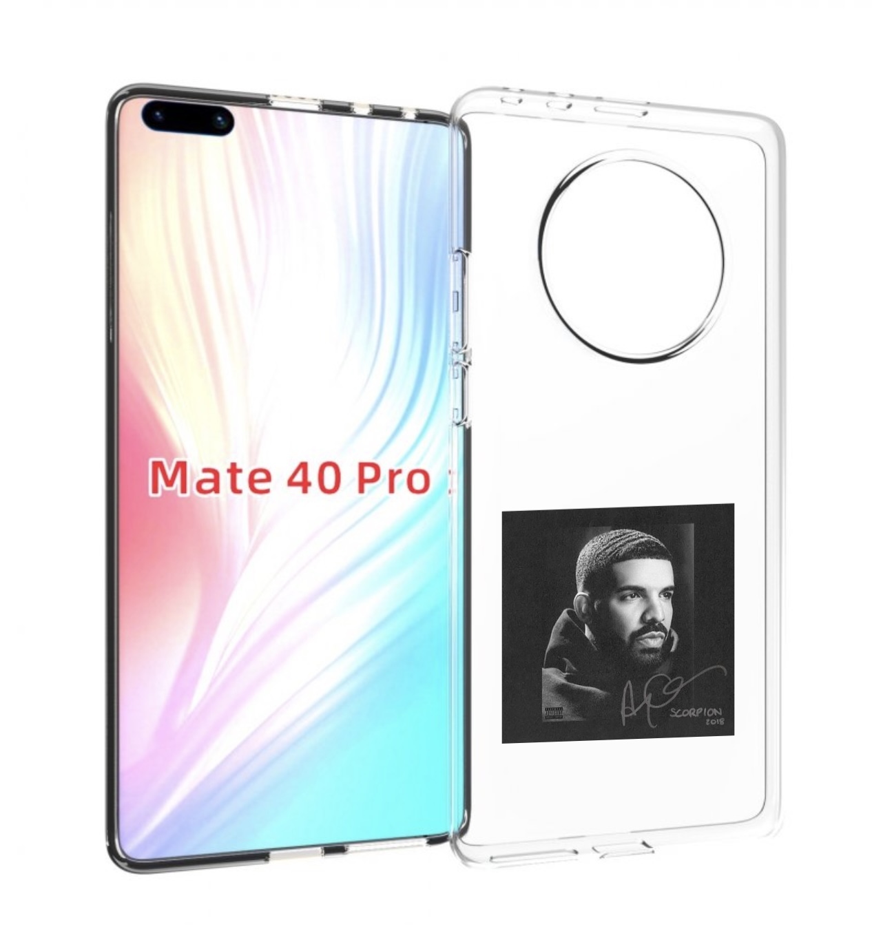 

Чехол MyPads Drake - Scorpion для Huawei Mate 40 Pro (NOH-NX9), Прозрачный, Tocco