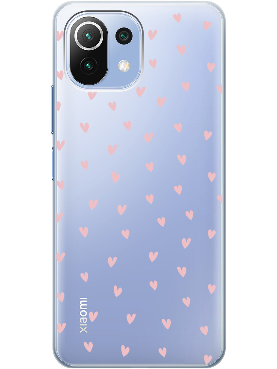 

Силиконовый чехол на Xiaomi Mi 11 Lite / 11 Lite 5G с принтом прозрачный 872725, Прозрачный;розовый, 725173391