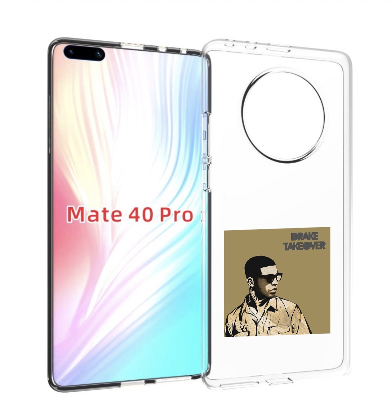 

Чехол MyPads Drake - Takeover для Huawei Mate 40 Pro (NOH-NX9), Прозрачный, Tocco