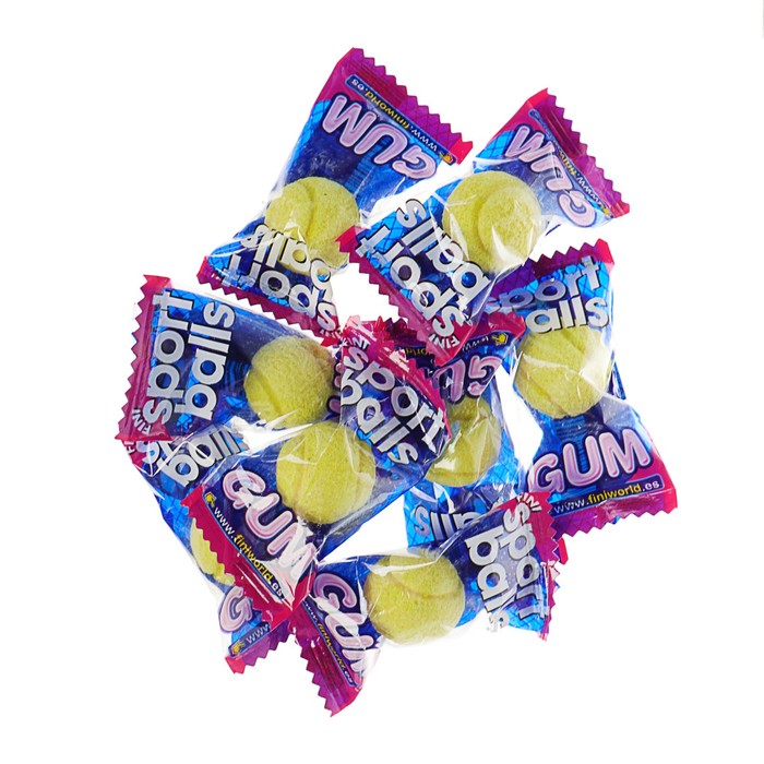 

Жевательная резинка Tennis balls с начинкой лимон-лайм, 5 г x 20 шт