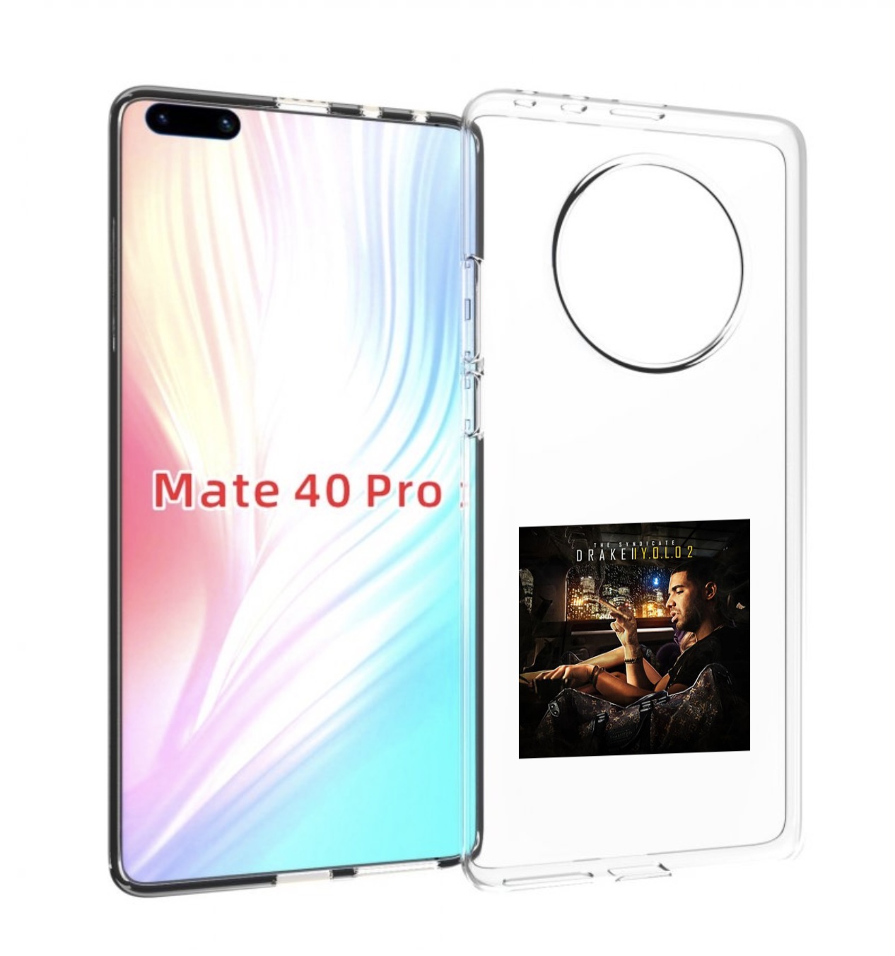 

Чехол MyPads Drake - You Only Live Once 2 для Huawei Mate 40 Pro (NOH-NX9), Прозрачный, Tocco