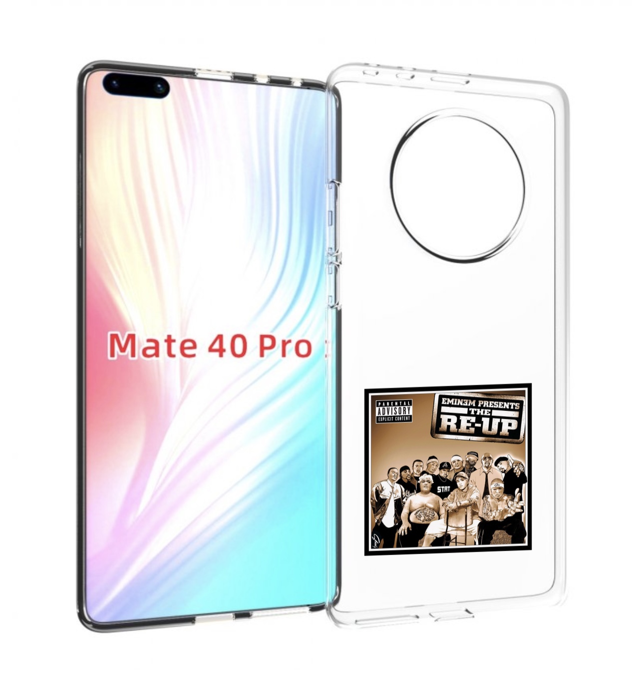 

Чехол MyPads EMINEM PRESENTS, THE RE-UP для Huawei Mate 40 Pro (NOH-NX9), Прозрачный, Tocco
