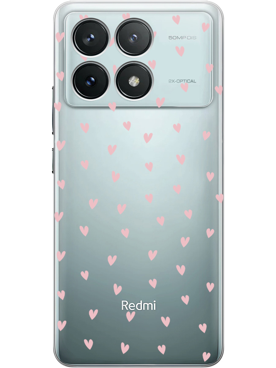 

Силиконовый чехол на Xiaomi Redmi K70 5g / K70 Pro 5g / Poco F6 pro с принтом 872737, Прозрачный;розовый, 783981491