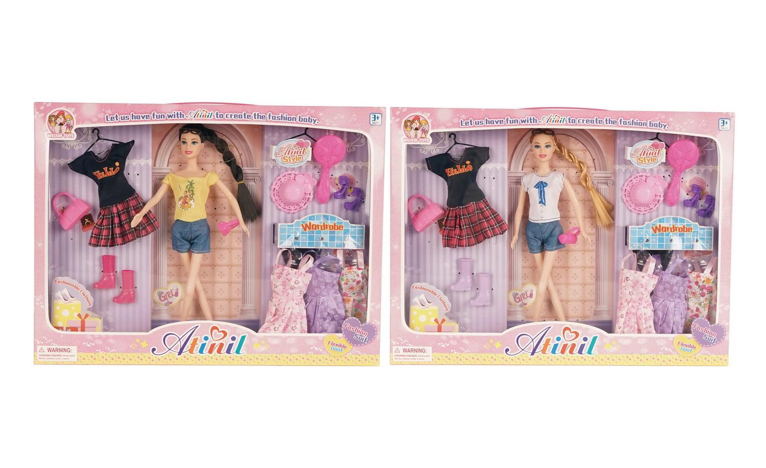 

Кукла Junfa Atinil в кофте и шортах с 4 доп. комплектами одежды 28см WJ-21516