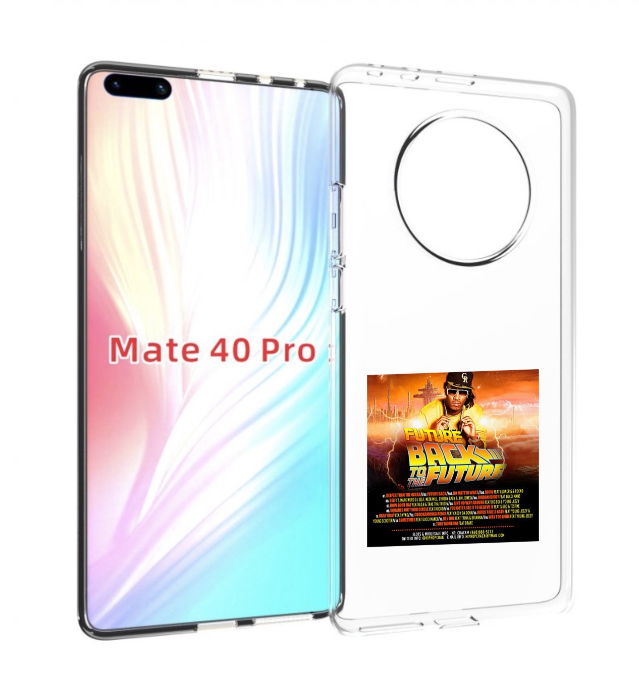 

Чехол Mypads Future - Back To The Future Для Huawei Mate 40 Pro (Noh-Nx9), Прозрачный, Tocco