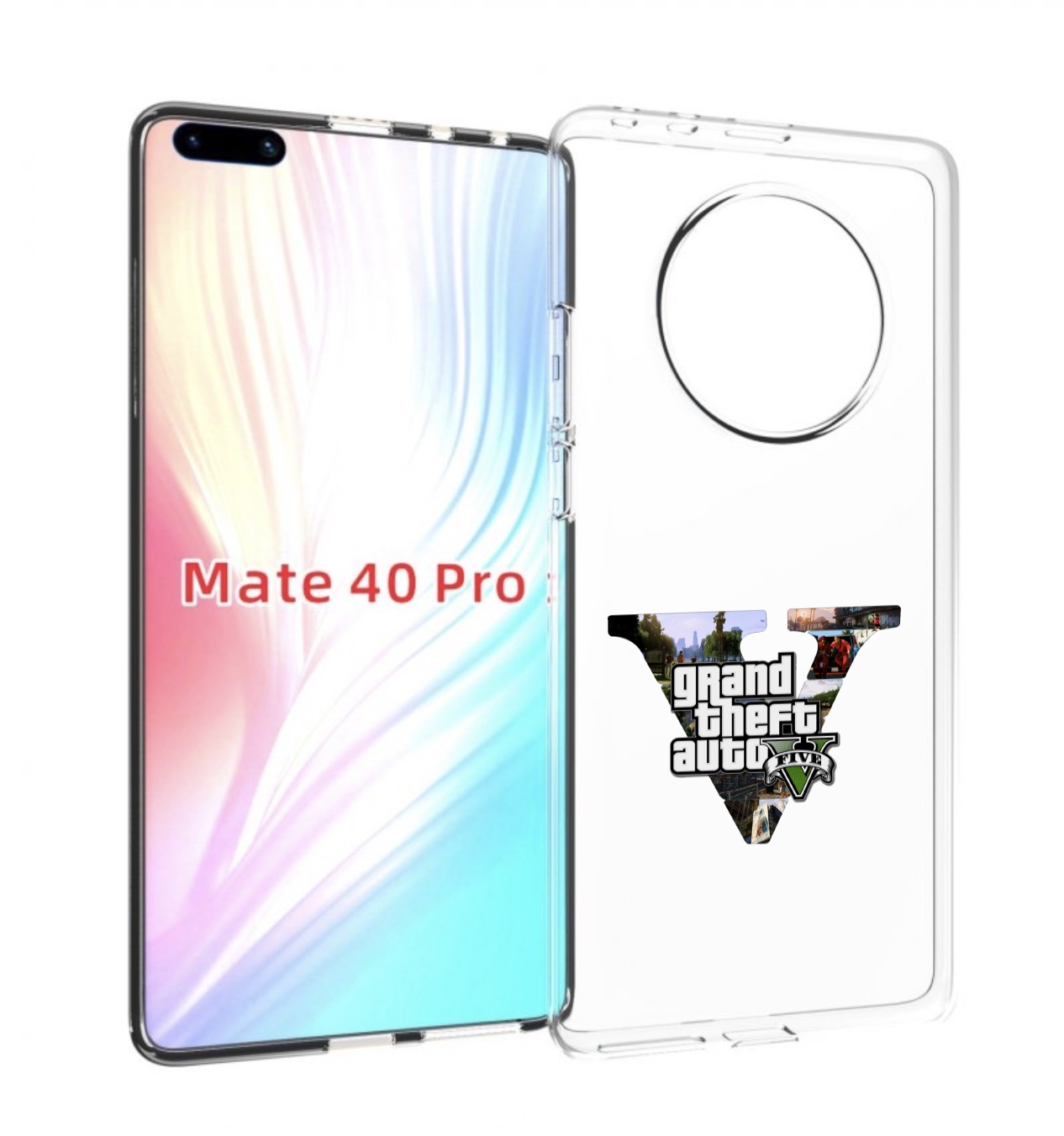 

Чехол MyPads GTA 5 логотип для Huawei Mate 40 Pro (NOH-NX9), Прозрачный, Tocco