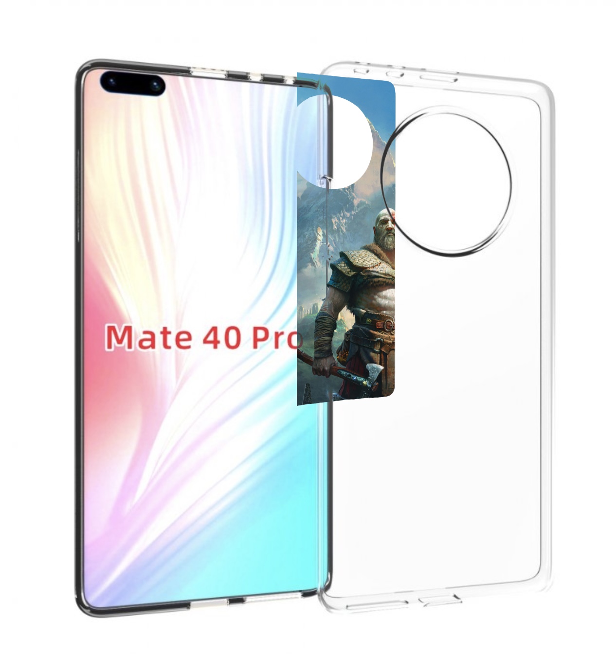 

Чехол MyPads God Of War Кратос Атрей для Huawei Mate 40 Pro (NOH-NX9), Прозрачный, Tocco