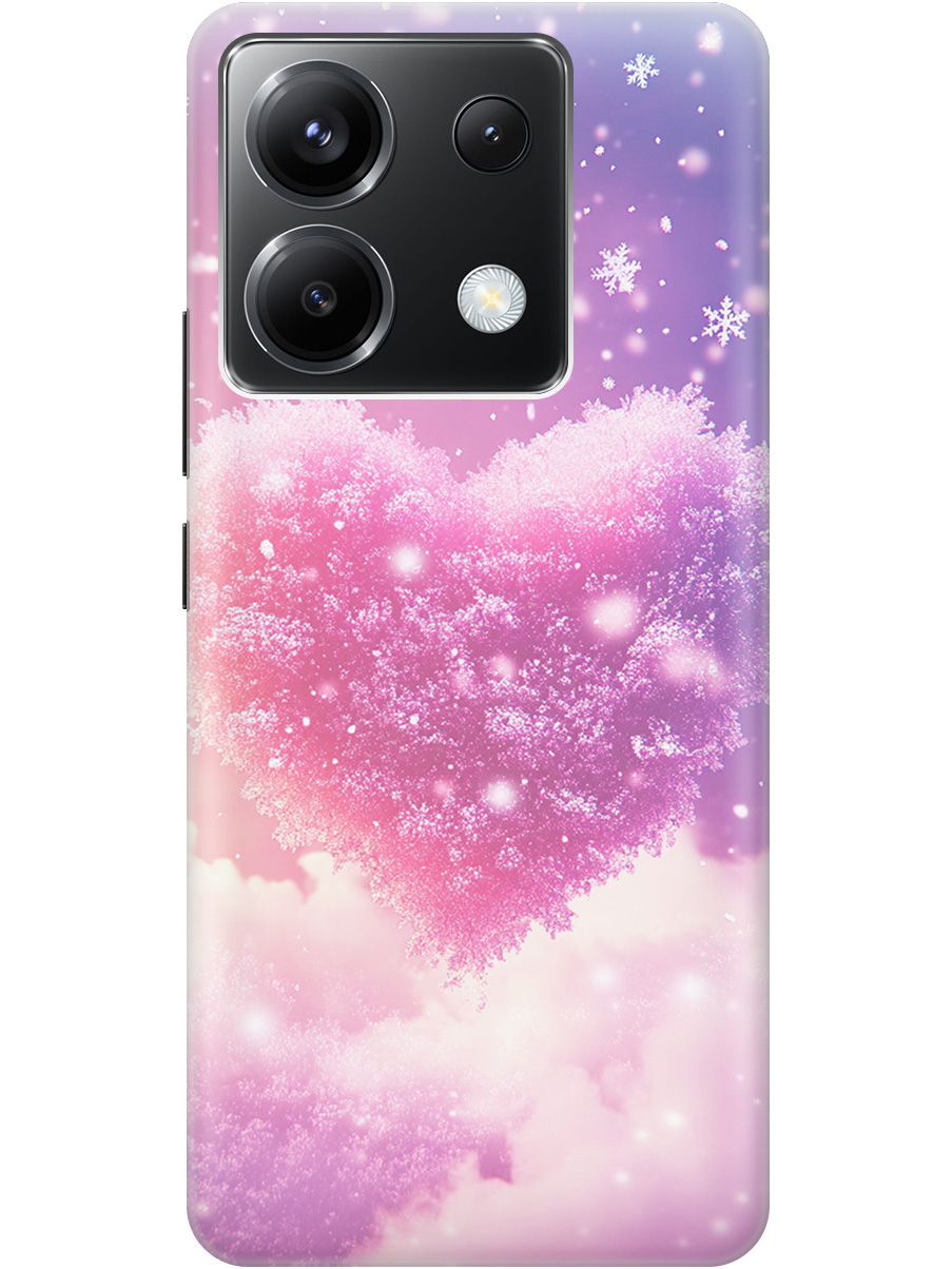 

Силиконовый чехол на Xiaomi Redmi Note 13 Pro 5G, Poco X6 5G с принтом "Пушистое сердце", Прозрачный;белый;розовый, 779827991