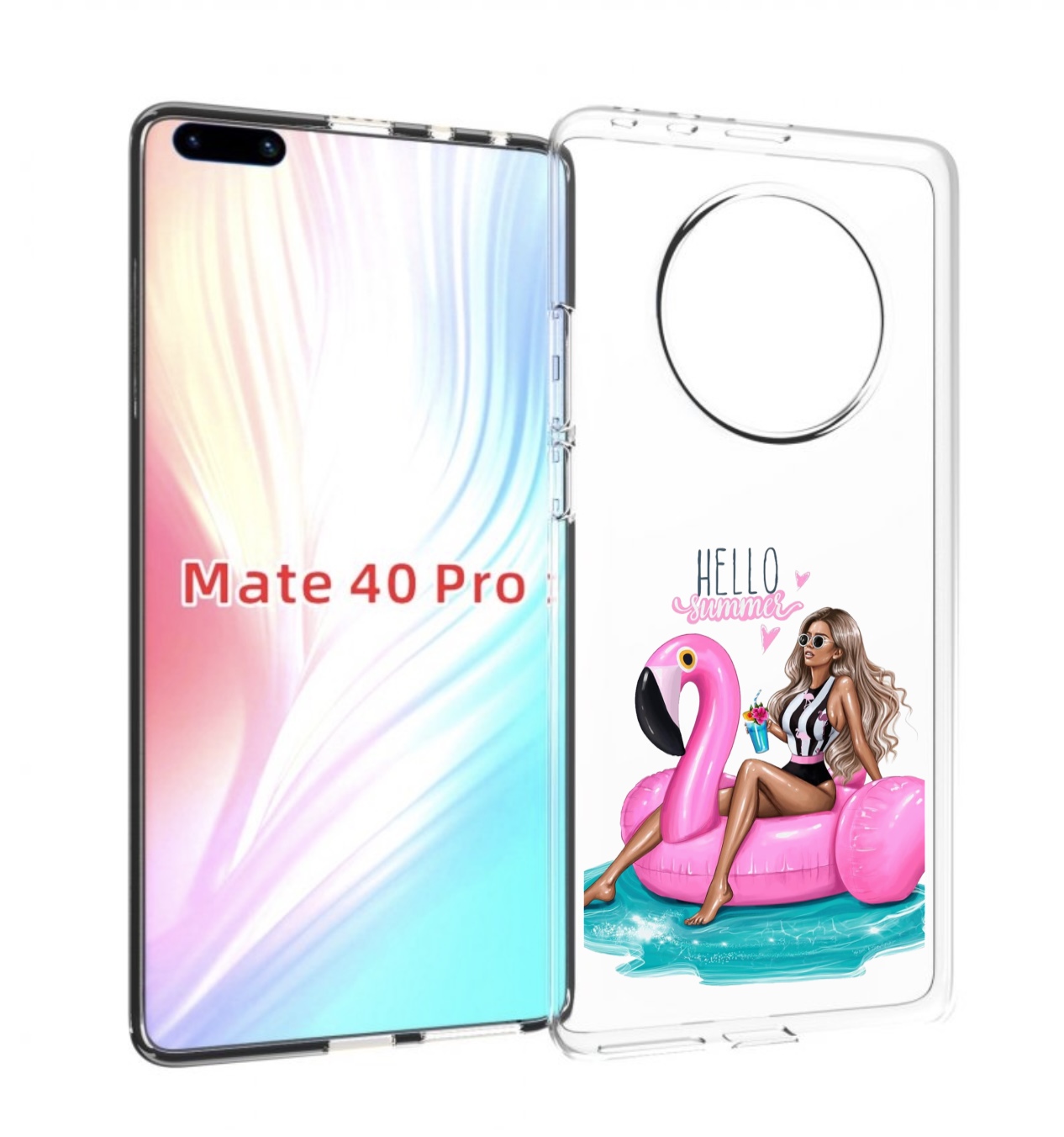 

Чехол MyPads Hello-summer для Huawei Mate 40 Pro (NOH-NX9), Прозрачный, Tocco