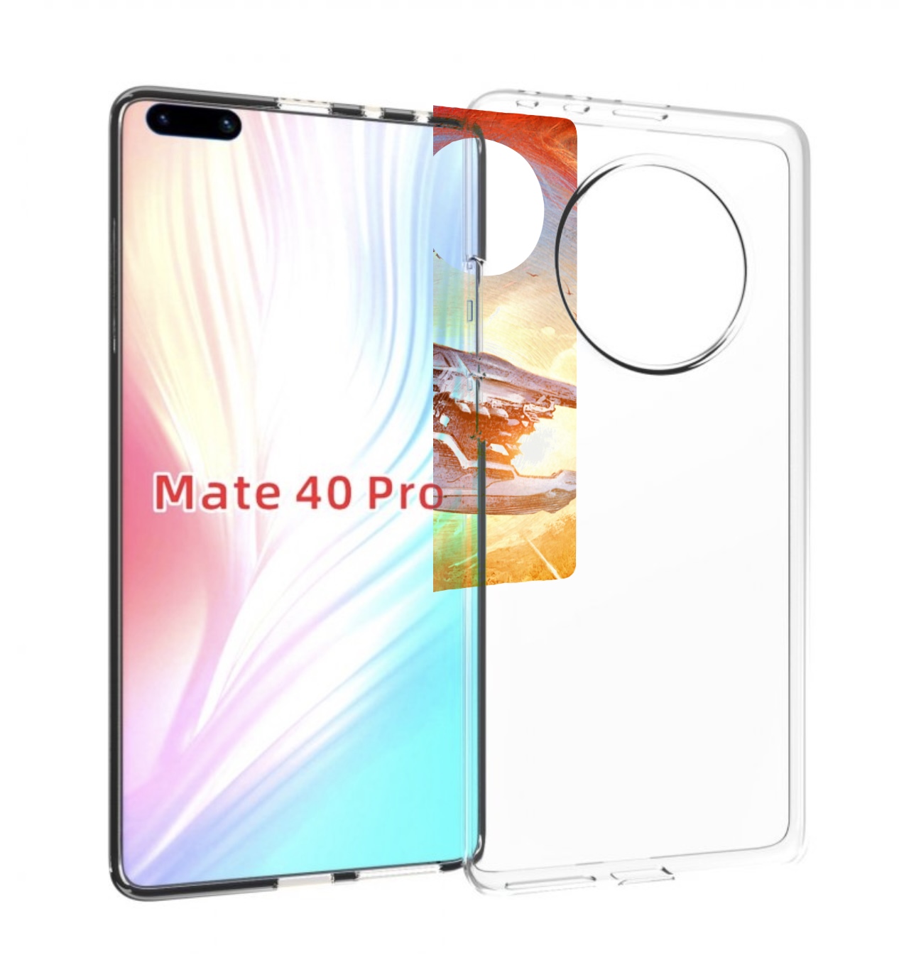 

Чехол MyPads Horizon Zero Dawn art для Huawei Mate 40 Pro (NOH-NX9), Прозрачный, Tocco
