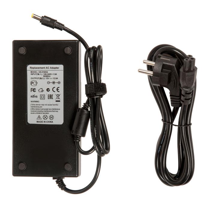 

Блок питания Rocknparts для монитора и телевизора LCD 12V, 12.5A, 150W 5.5х2.5 мм, Черный