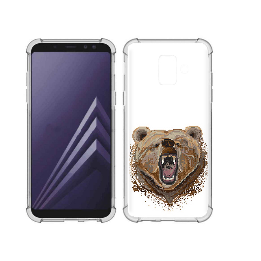 

Чехол MyPads Tocco для Samsung Galaxy A6 (2018) пиксельный медведь (PT111558.582.539), Прозрачный, Tocco