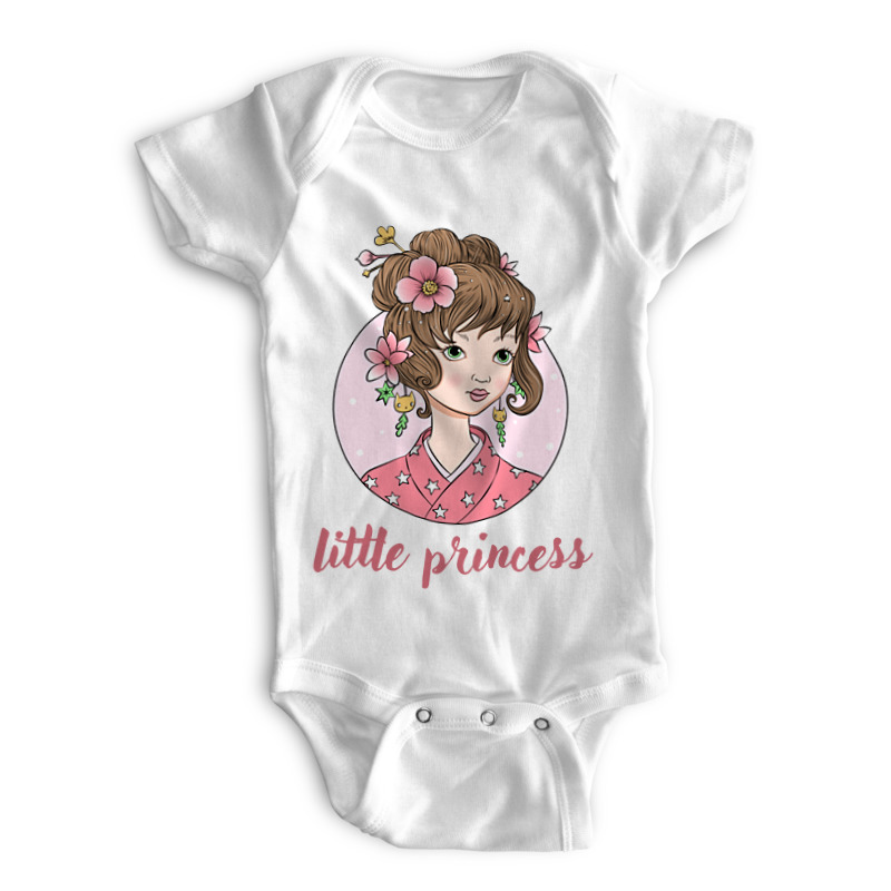 

Боди детское Printio Little princess белый р. 80, Little princess