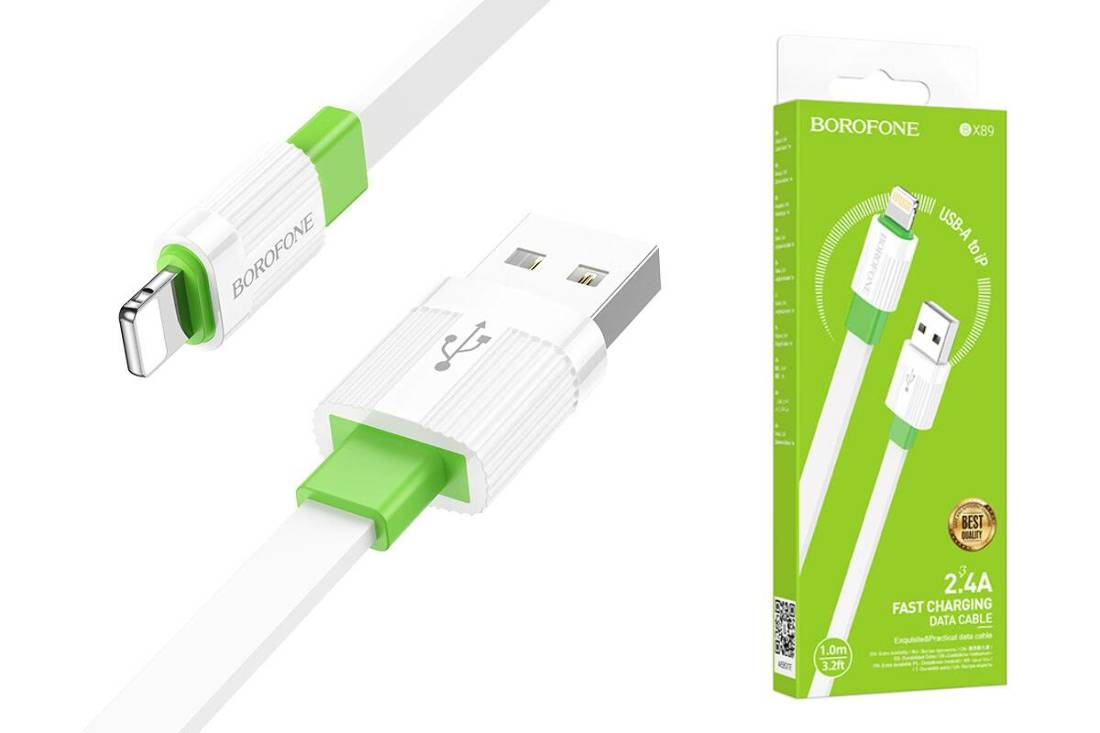 

Кабель Borofone BX89 Union USB-Lightning 2.4А 1m, BX89
